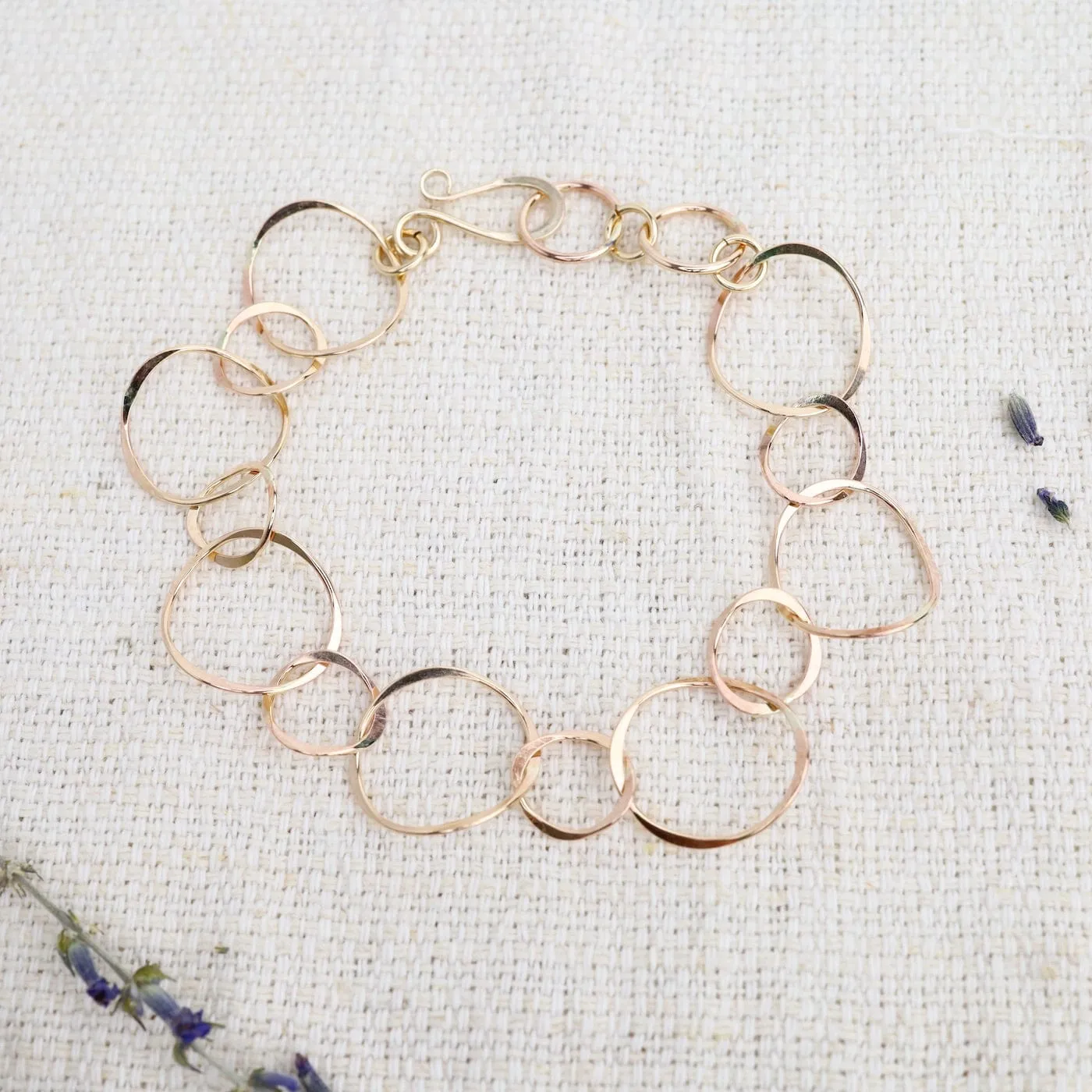 Gold Filled Flat Open Link Bracelet