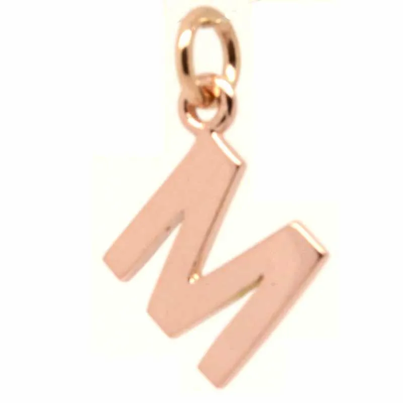 Gold Initial letter M Charm