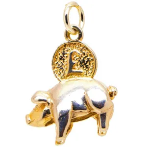 Gold Piggy Bank Charm