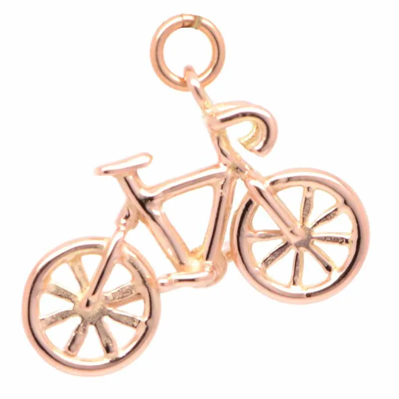 Gold Road Racing Bike Charm