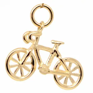 Gold Road Racing Bike Charm