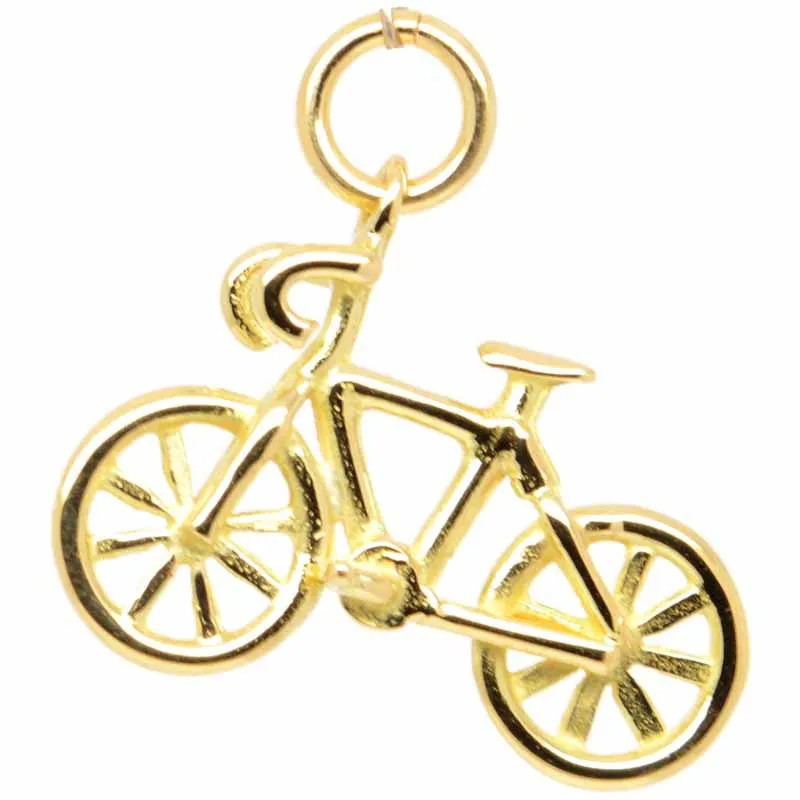 Gold Road Racing Bike Charm