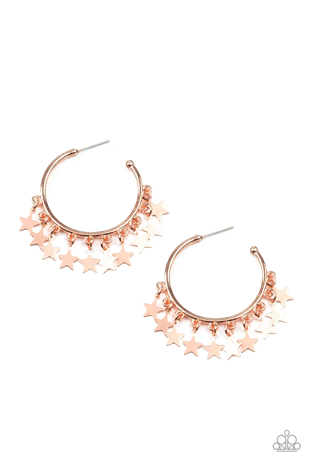 Happy Independence Day - Copper Hoop Earring