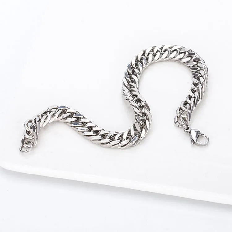 Hip Hop Rock Punk Men's and Women's Titanium Steel Simple Chain Bracelet