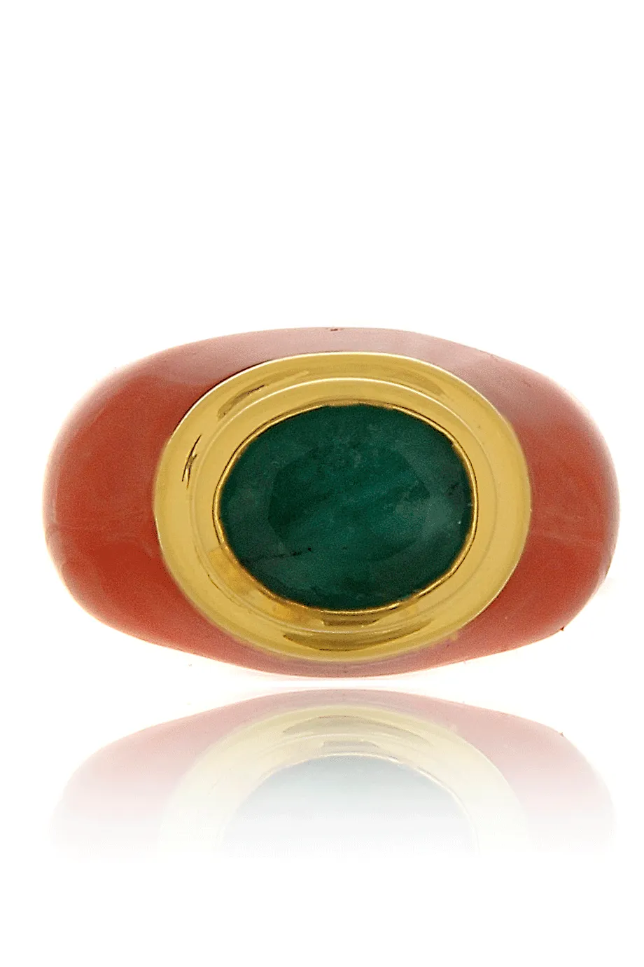 ISHARYA VENDOME Emerald Coral Resin Ring