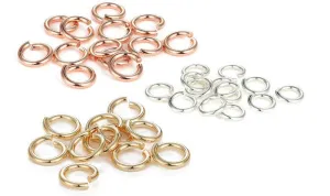 Jump Rings , 3 3.5 4 5 mm Tiny Jump Ring Connectors , Gold Plated Connector , Gold Plated Findings , Sterling Silver Open Jump Rings