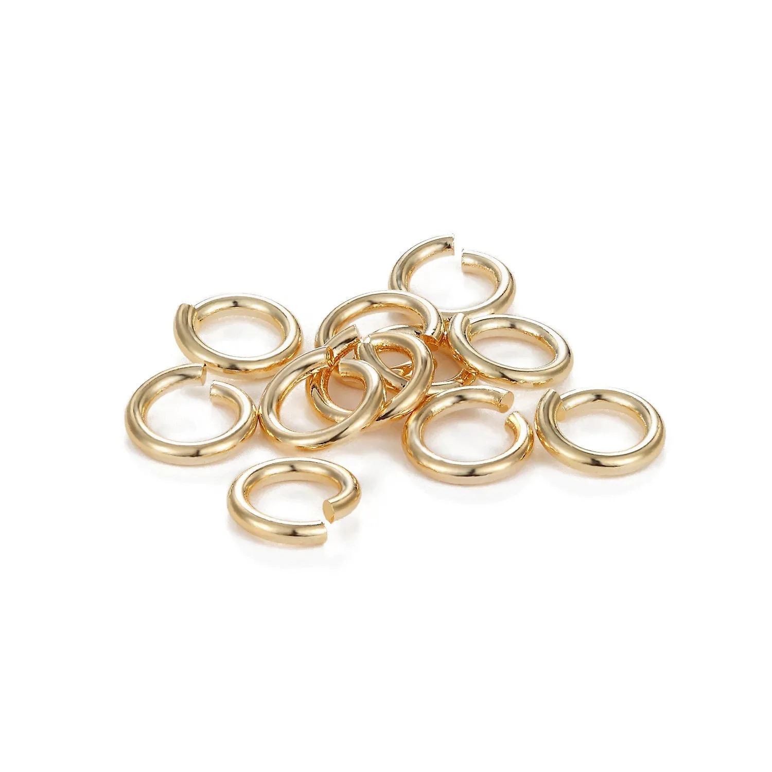 Jump Rings , 3 3.5 4 5 mm Tiny Jump Ring Connectors , Gold Plated Connector , Gold Plated Findings , Sterling Silver Open Jump Rings