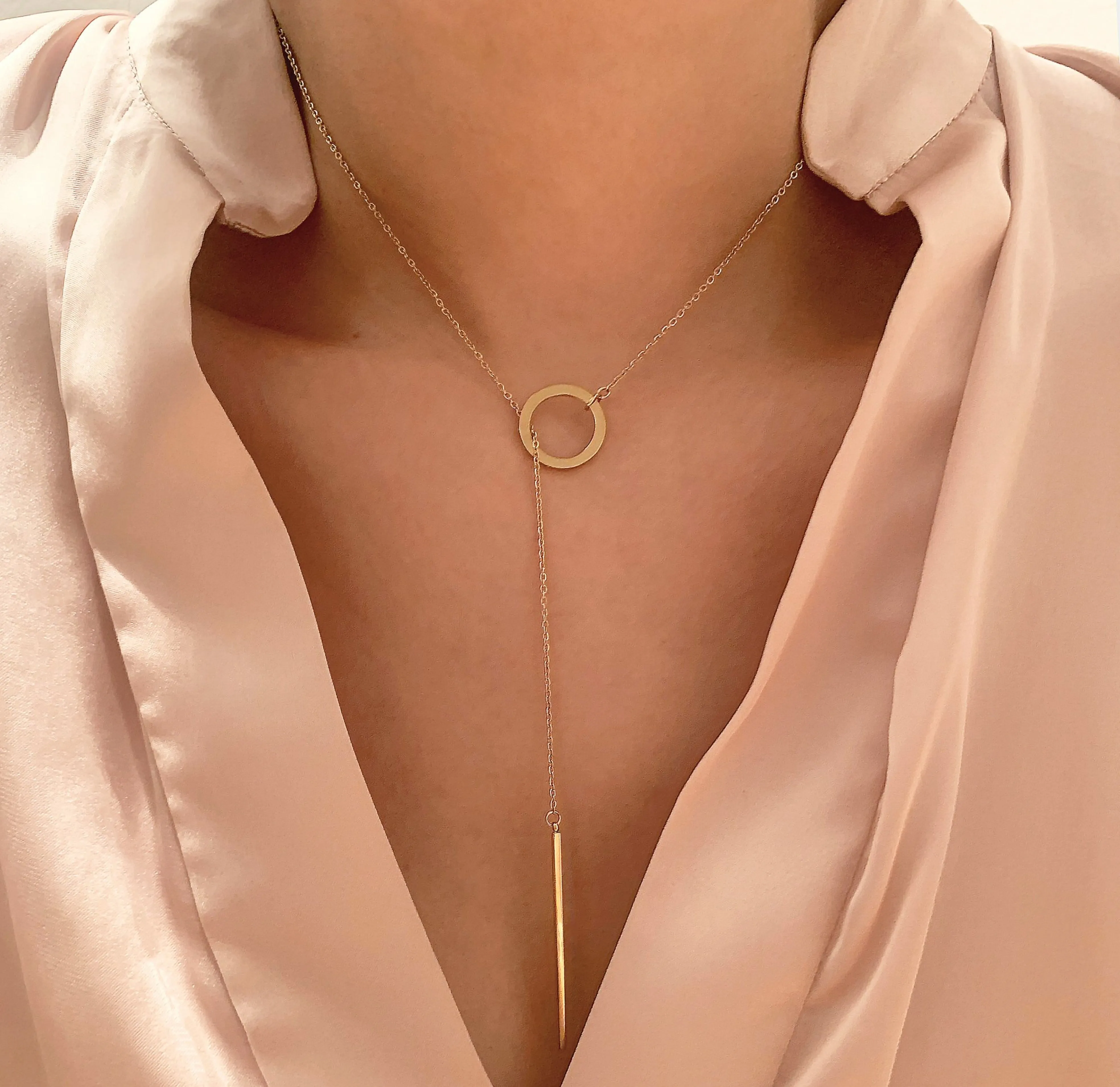 LANA LARIAT BAR CHAIN NECKLACE