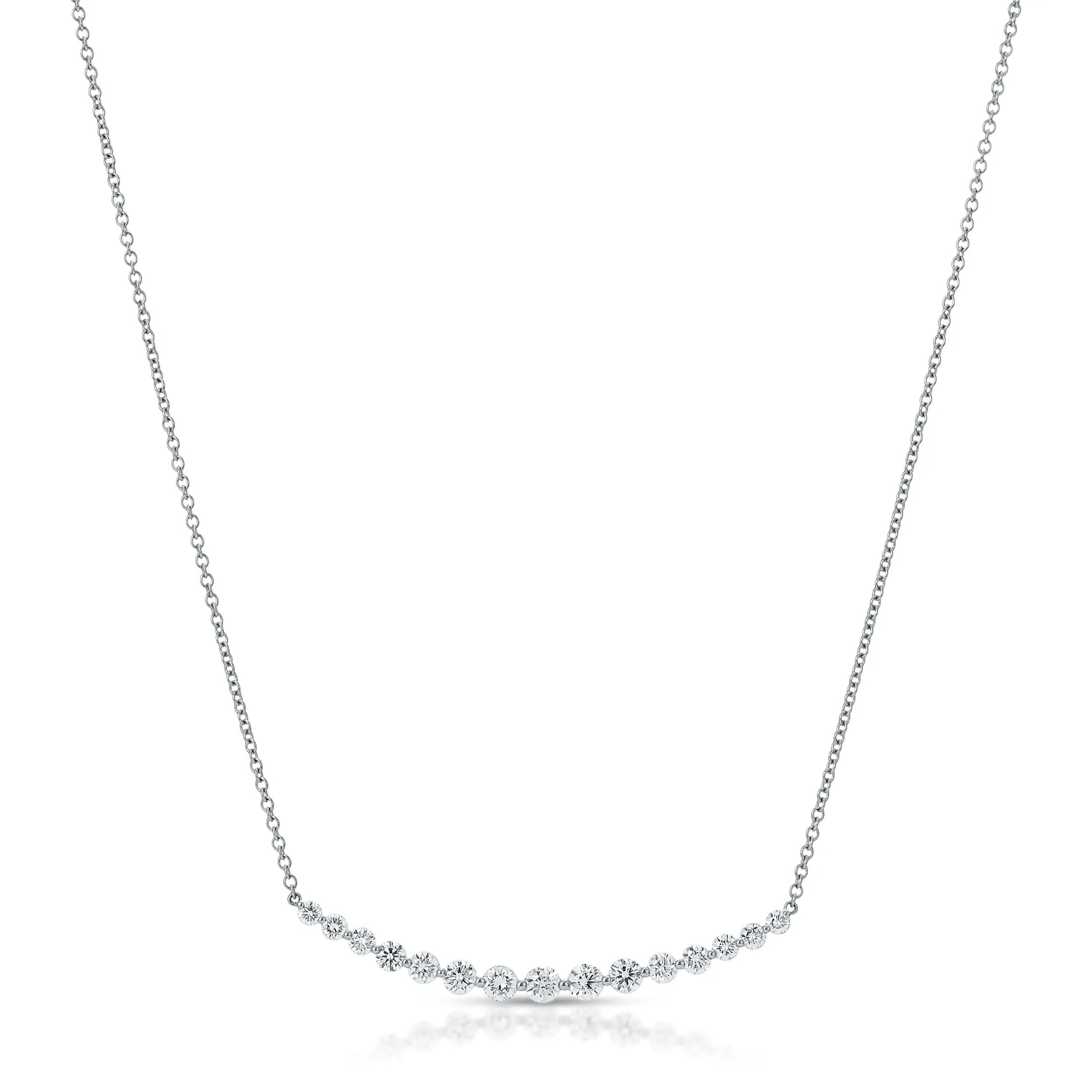 LARGE CRESCENT DIAMOND NECKLACE