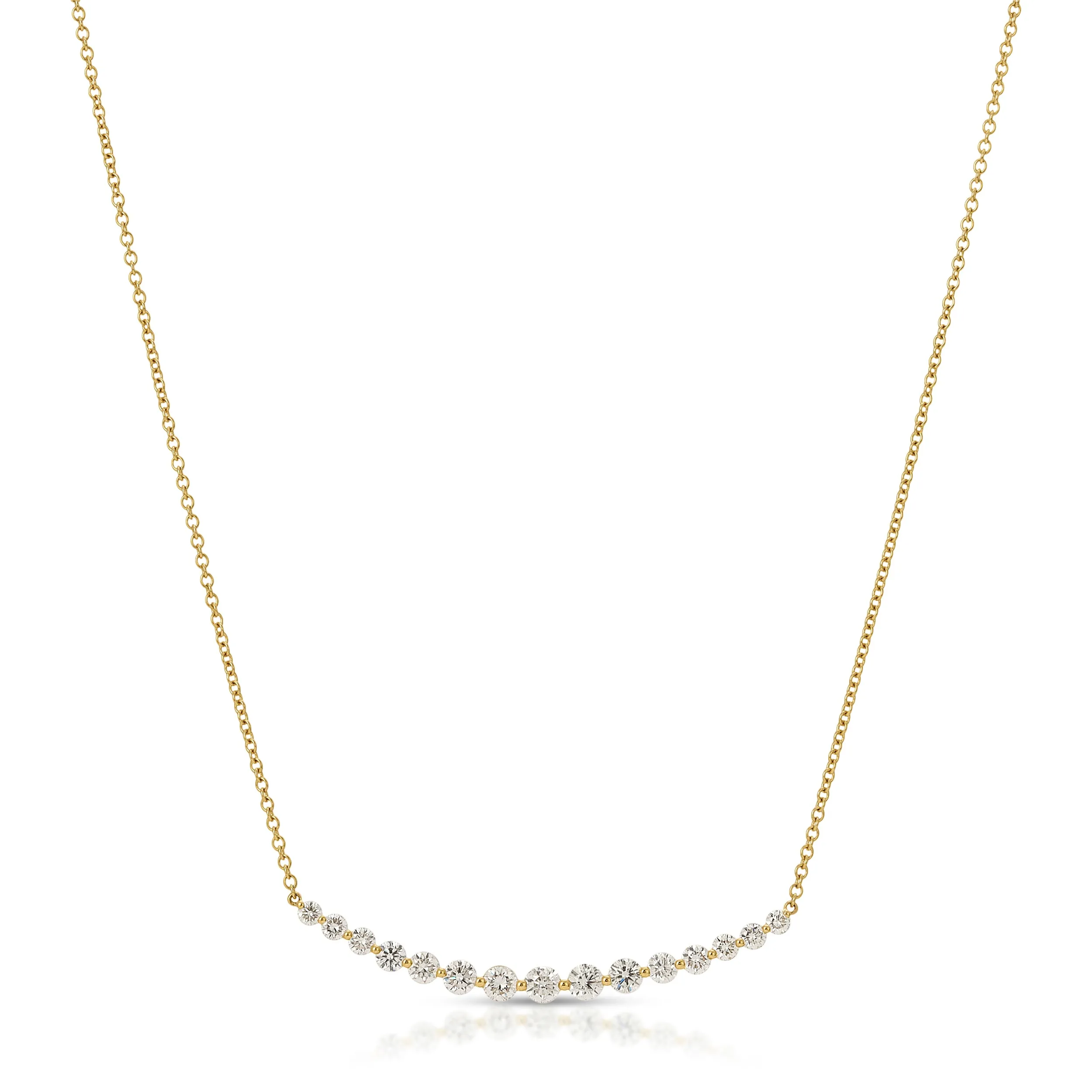 LARGE CRESCENT DIAMOND NECKLACE