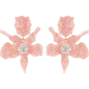 Lele Sadoughi Pink Lily Flower Earrings