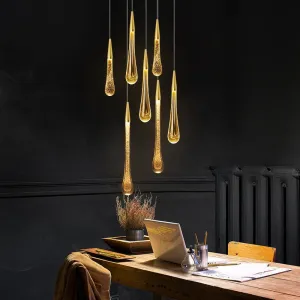 Lux Crystal Water Drop LED Pendant Lights