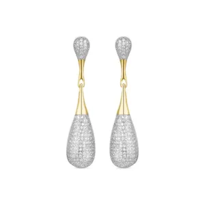 Luxender Jabilo Earrings with Shiny Zirconia finished in 18K