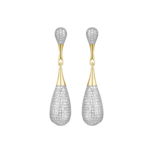 Luxender Jabilo Earrings with Shiny Zirconia finished in 18K