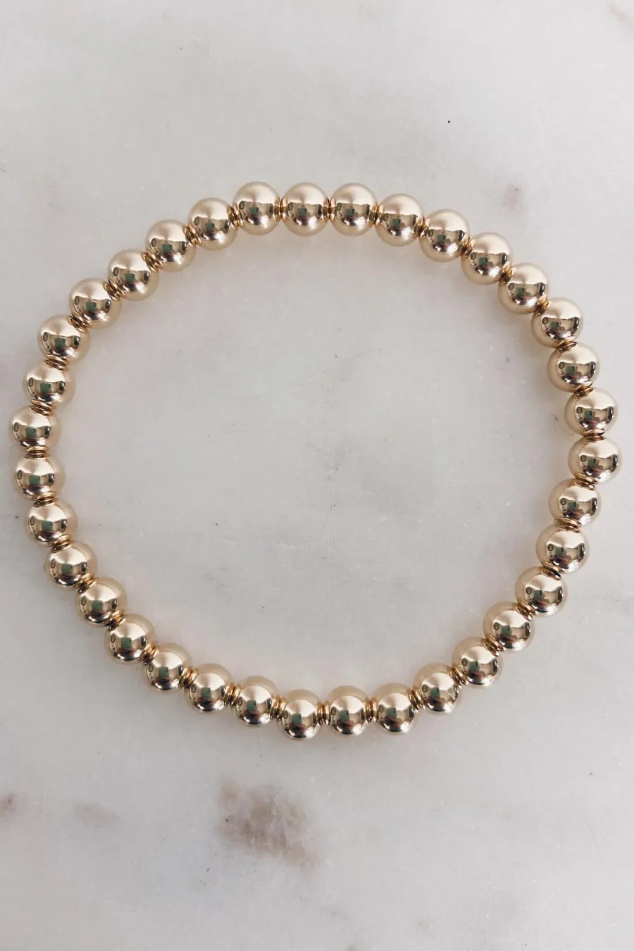 MAC & RY JEWELRY - 14k GOLD FILLED BEADED BRACELET - 5mm