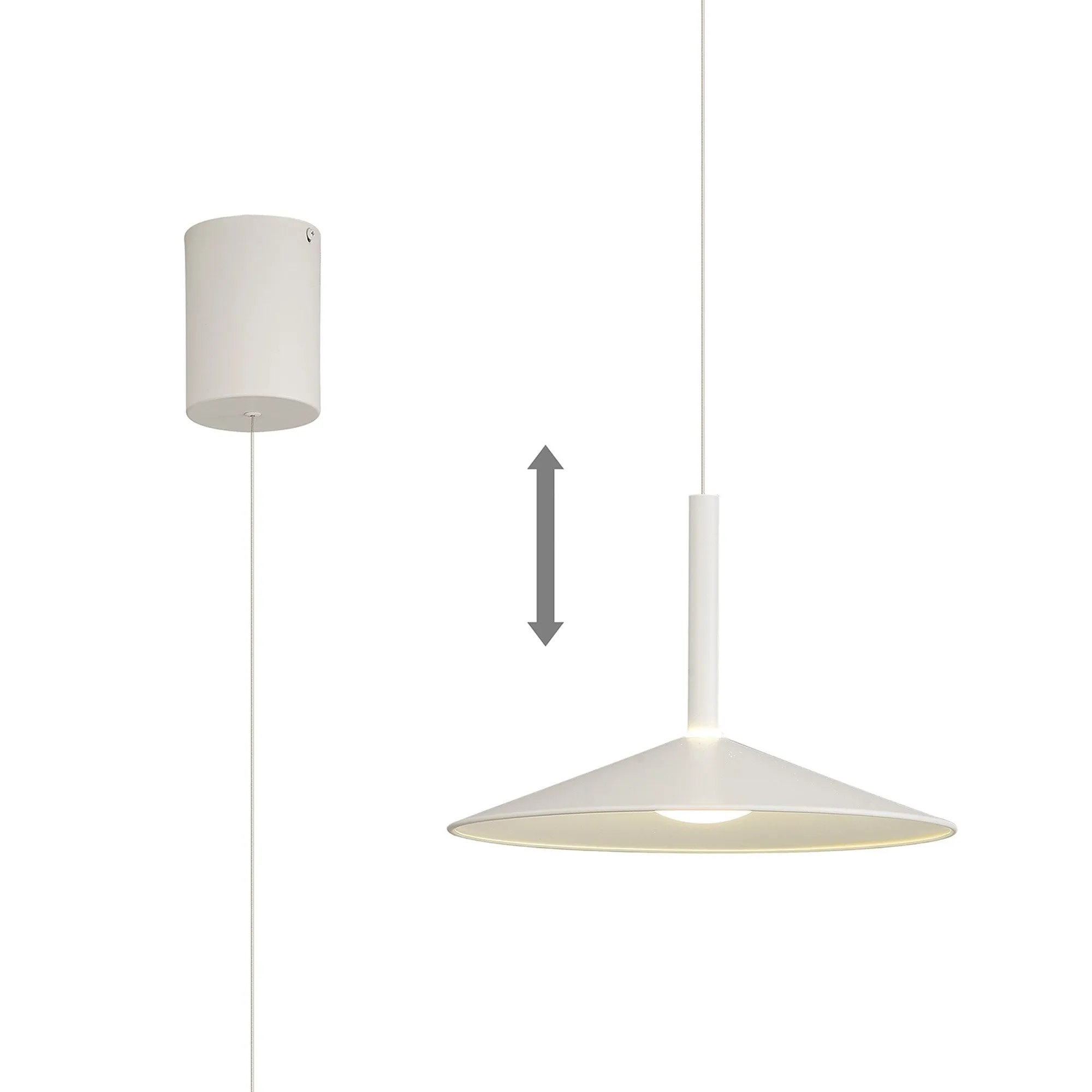 Mantra M7894 Calice 32cm Rise And Fall LED Pendant White