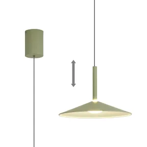 Mantra M7899 Calice 32cm Rise And Fall LED Pendant Green/White