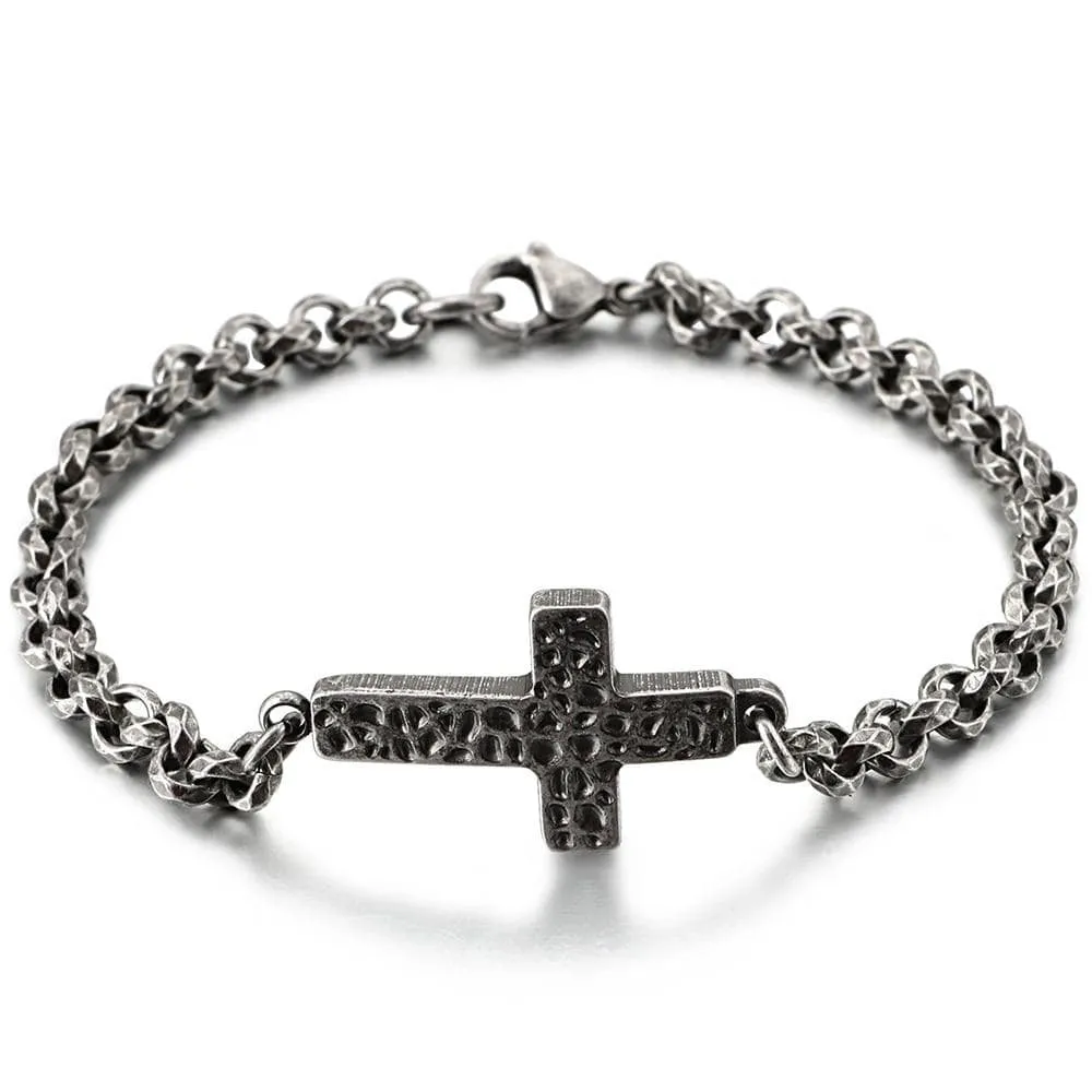 Men's Cross Bracelet <br> Spotted