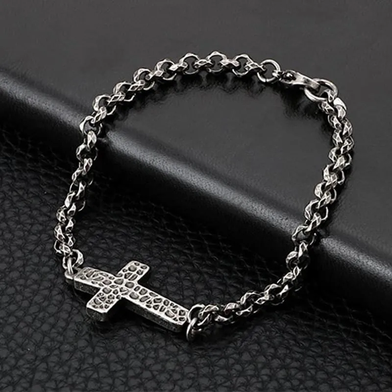 Men's Cross Bracelet <br> Spotted