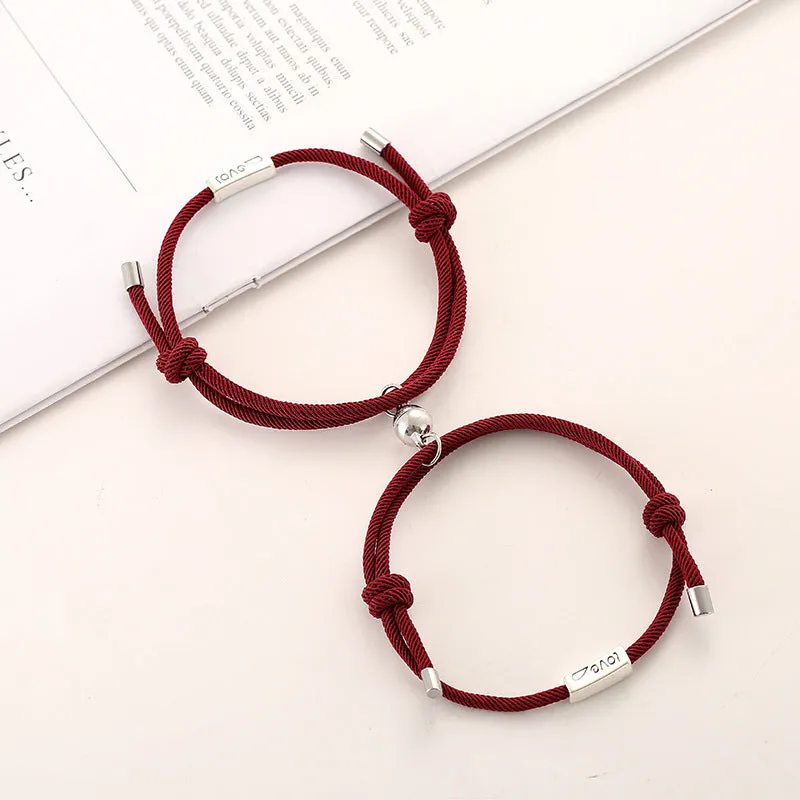 Milan rope alloy love couple bracelet