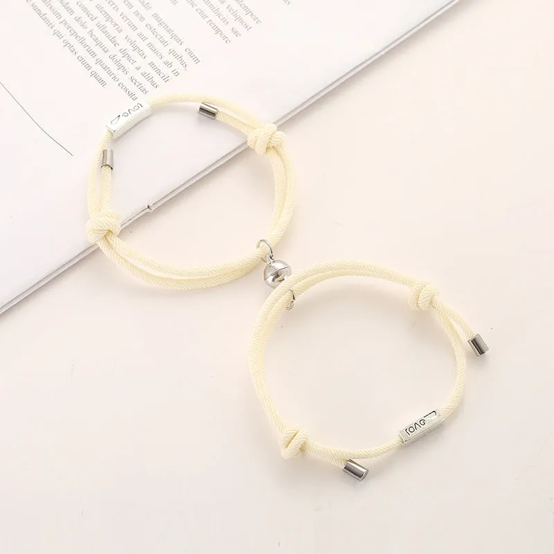 Milan rope alloy love couple bracelet