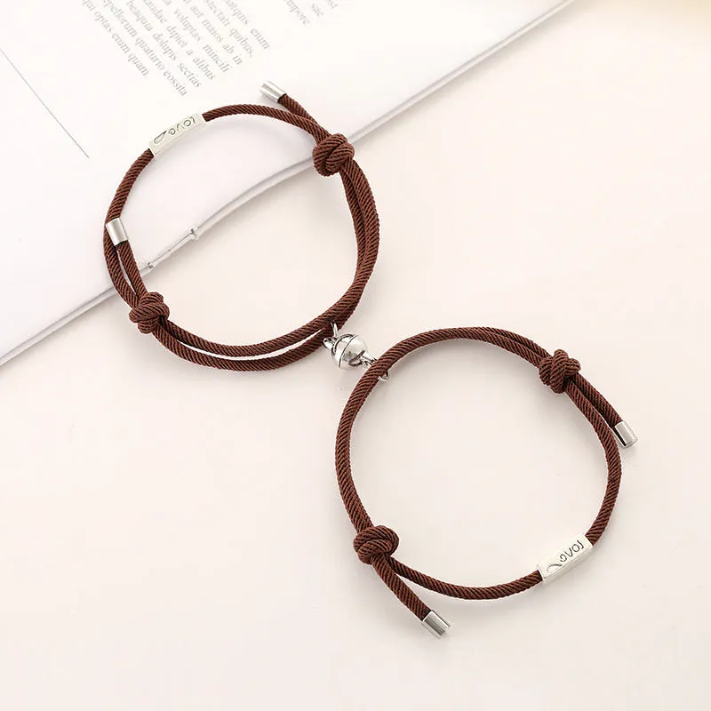 Milan rope alloy love couple bracelet