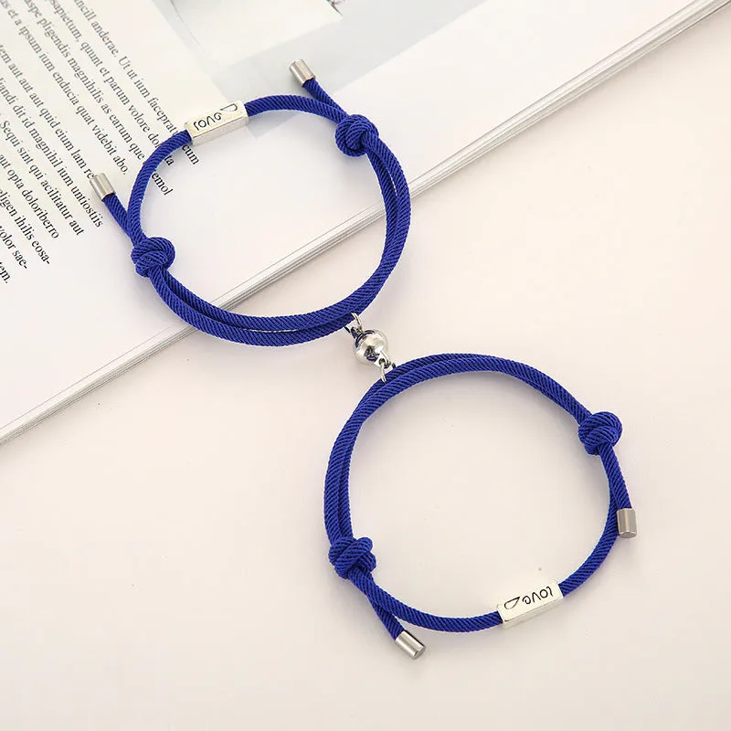 Milan rope alloy love couple bracelet