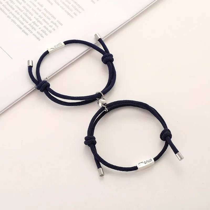 Milan rope alloy love couple bracelet