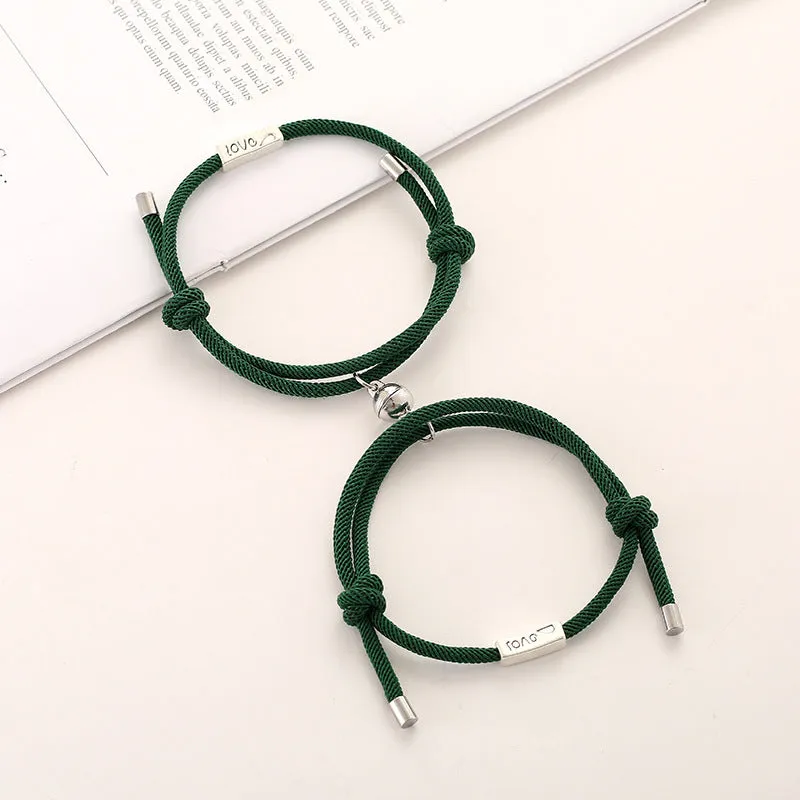 Milan rope alloy love couple bracelet