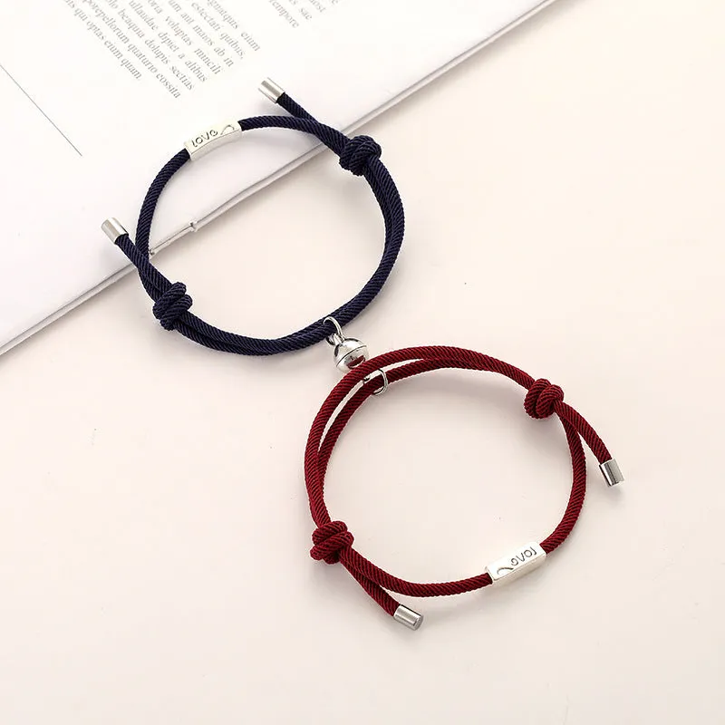 Milan rope alloy love couple bracelet