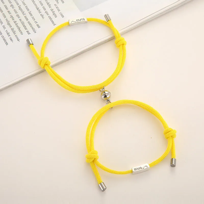 Milan rope alloy love couple bracelet