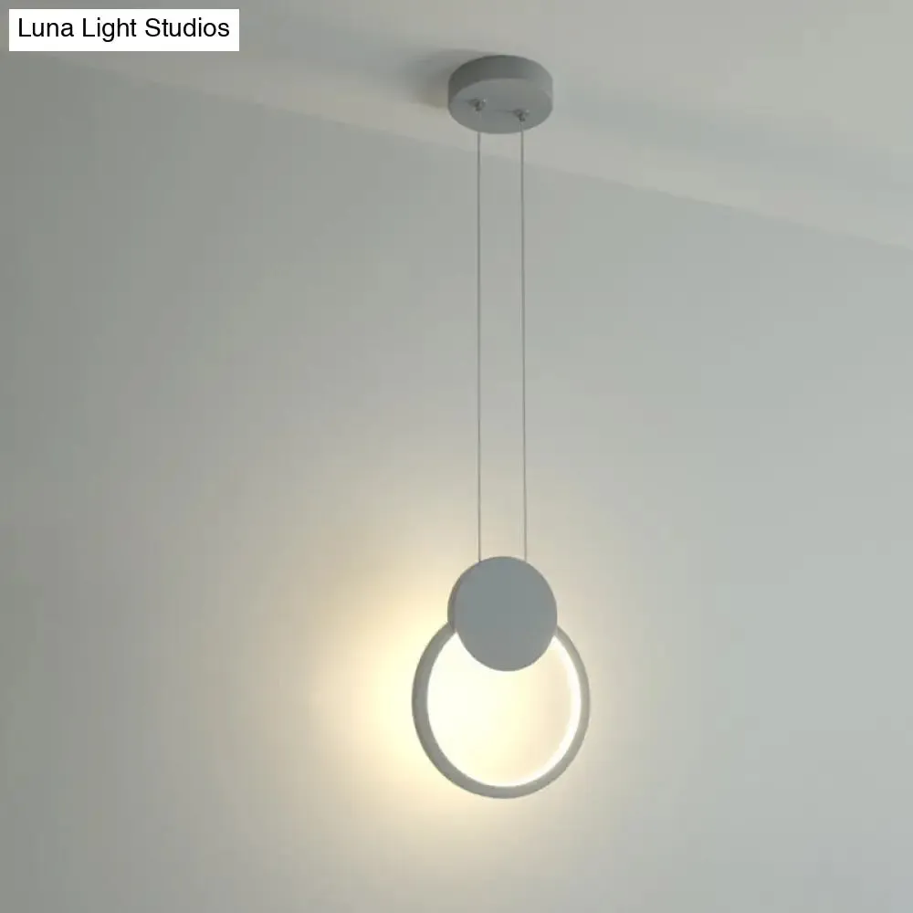 Minimalist Acrylic Pendant Light: Oval/Round/Square Shape, LED, Black/White