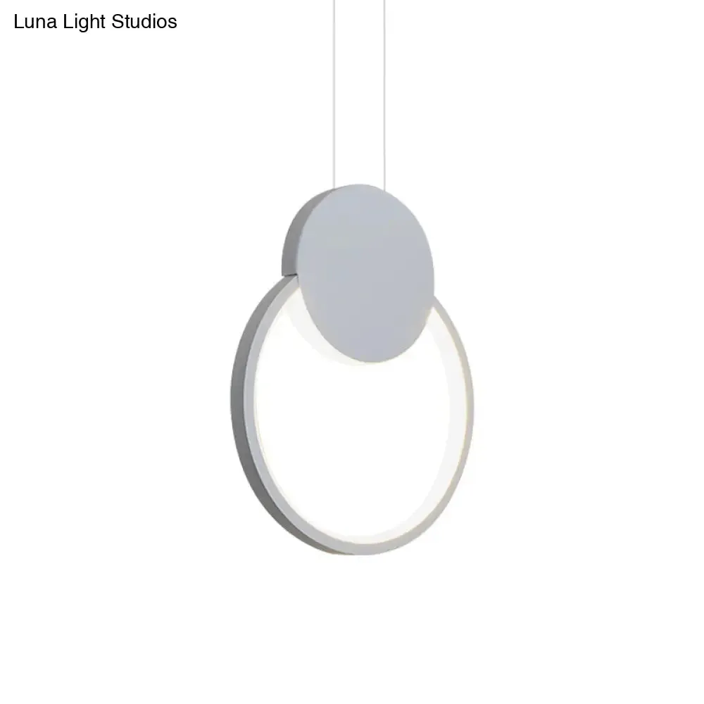 Minimalist Acrylic Pendant Light: Oval/Round/Square Shape, LED, Black/White