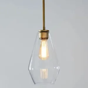 Modern Minimalist Glass Pendant Light - Stylish Dining Room Hanging Lamp