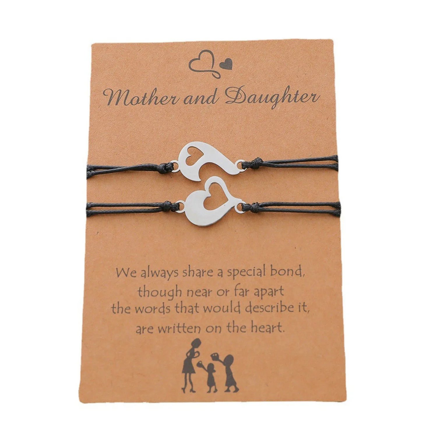 Mother-daughter Parent-child Love Card Bracelet Simple