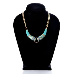 Necklaces Color  Gold & turquoise -103