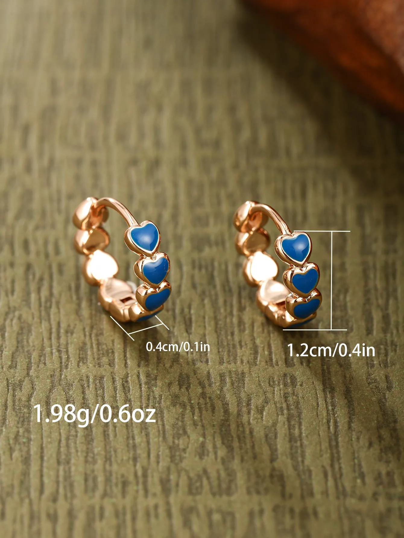 New Style 18K Gold Alloy Drop Glaze Love Earrings European and American Fashion Earrings