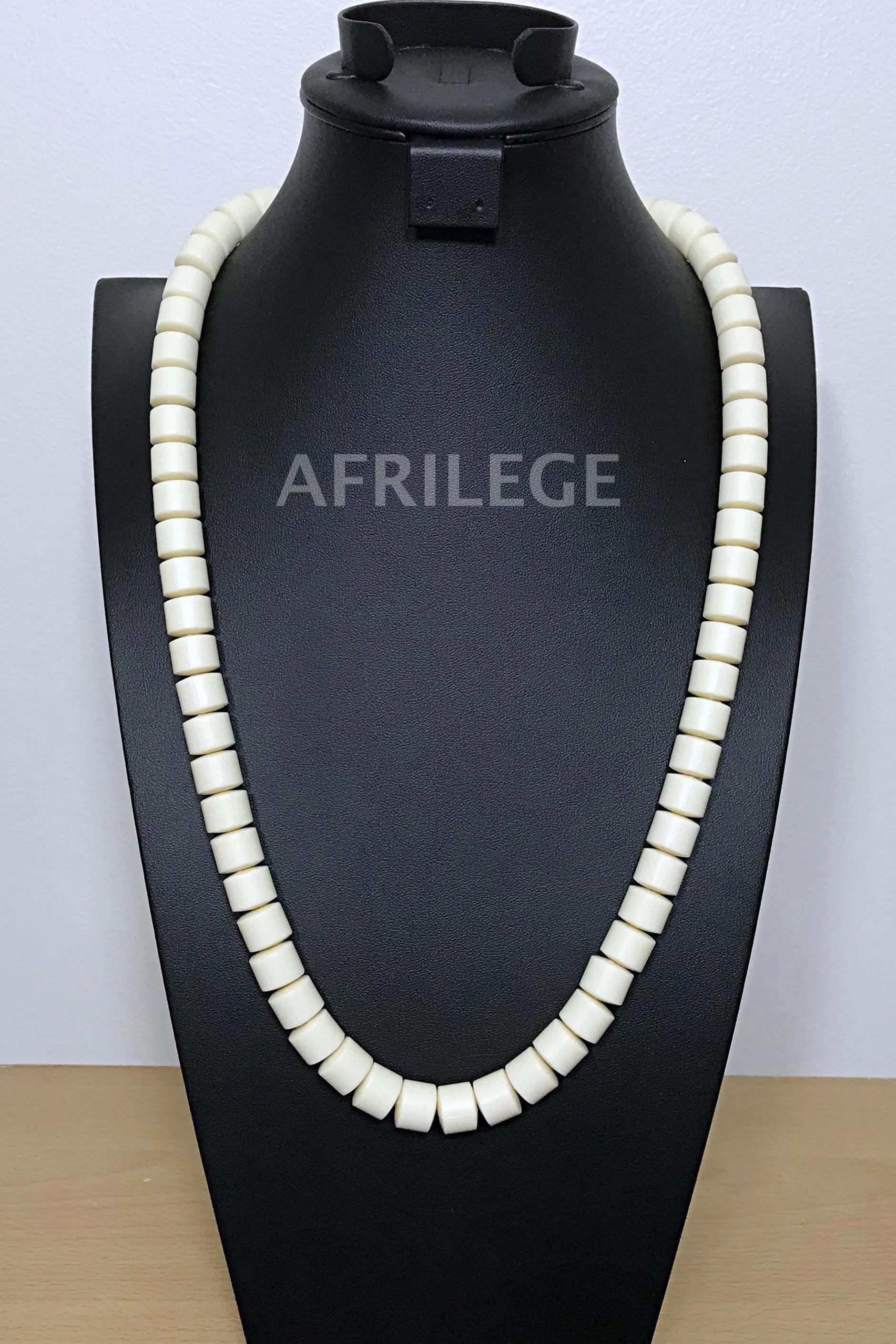 Off-White Nigerian Wedding Beads Necklace