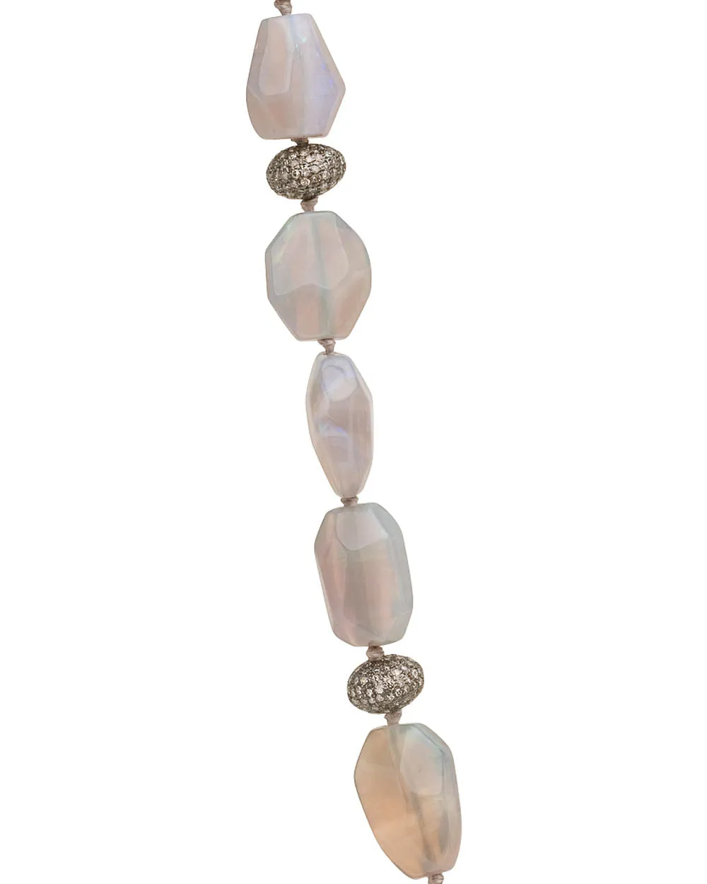 Opal and Diamond Beaded Short Necklace