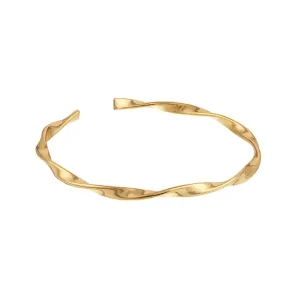 Orelia Gold Ribbon Twist Bangle