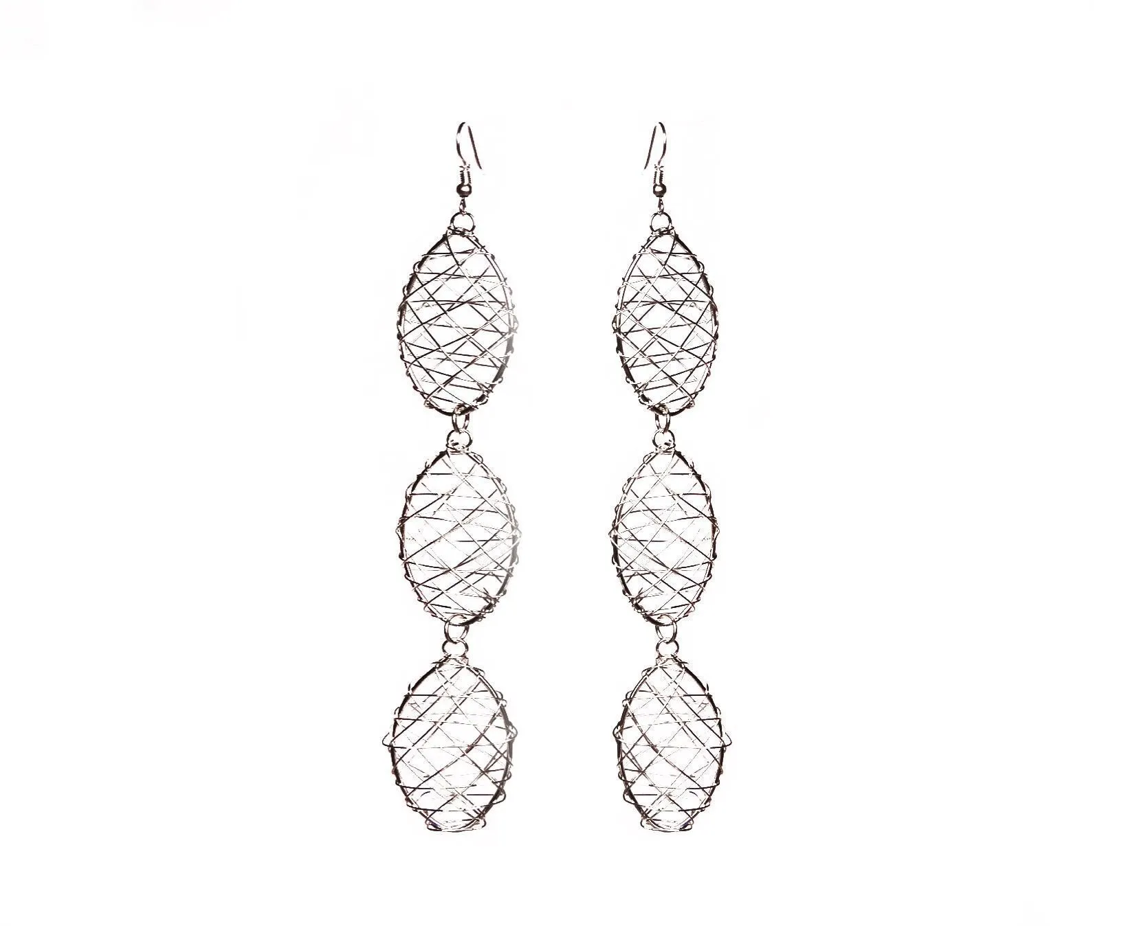 Oval Wire Earrings - Triple