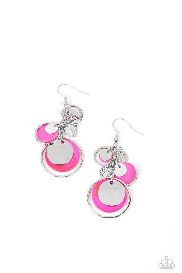 Paparazzi Earring ~ Saved by the SHELL - Pink