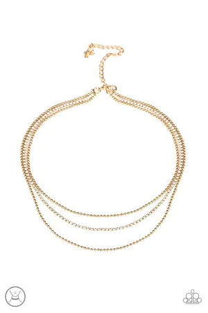 Paparazzi Necklace ~ Retro Minimalism - Gold