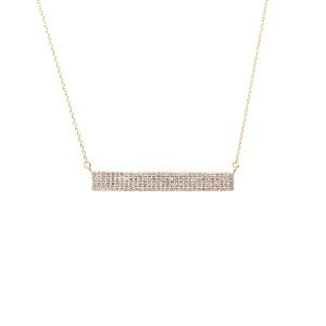 Pave Diamond Bar Necklace