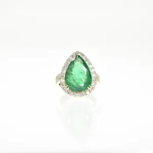 Pear Shaped Emerald Ring