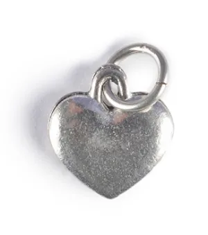 Puffy Heart Charm Gold or Silver