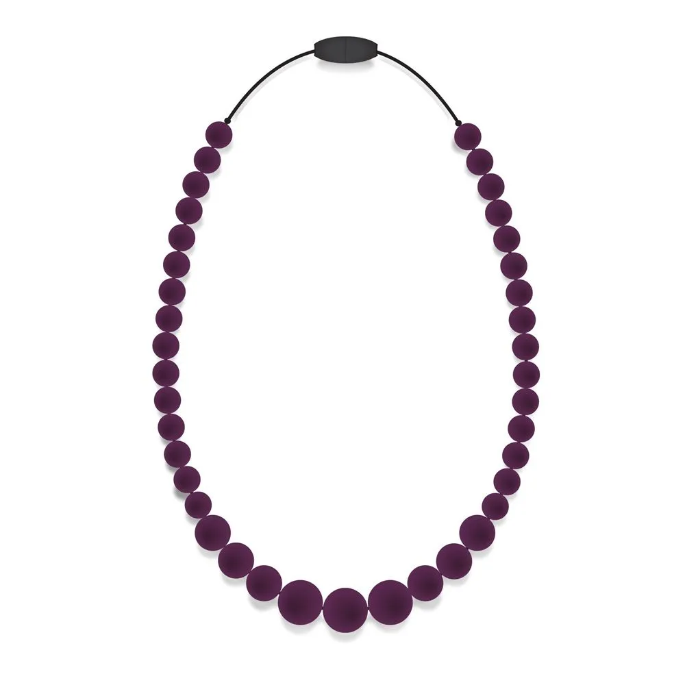 Red Wine Silicon rubber bead necklace