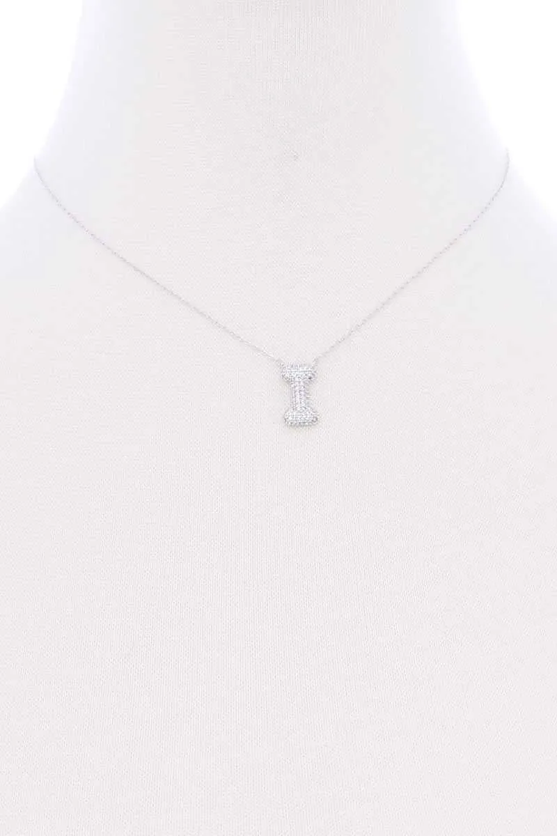 Rhinestone Initial Necklace