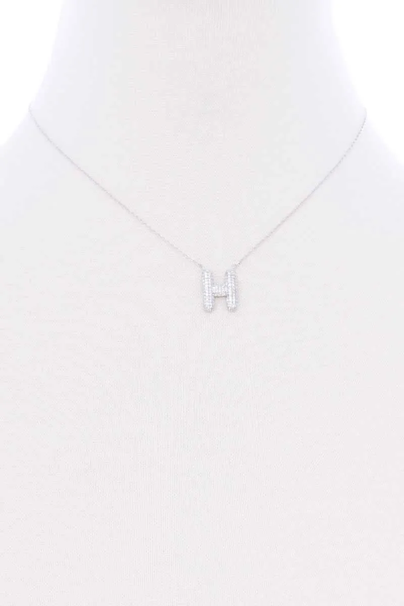 Rhinestone Initial Necklace