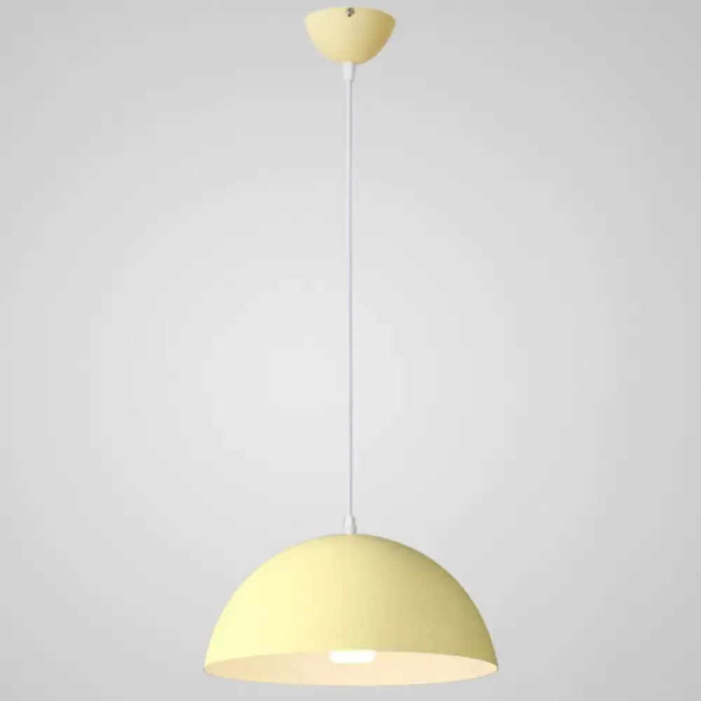 Ribbed Dome Metal Hanging Light - Nordic Minimalist Style Lamp for Restaurants